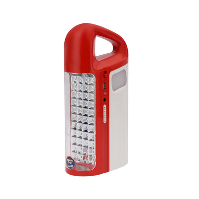 Geepas GE5553 Solar Rechargeable Emergency Lantern | 44 Super Bright SMD LEDs| 60 Hours Working| Built-in 6V 4.5AH Battery| USB Power Bank Function| 2 Years Warranty