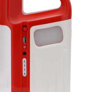 Geepas GE5553 Solar Rechargeable Emergency Lantern | 44 Super Bright SMD LEDs| 60 Hours Working| Built-in 6V 4.5AH Battery| USB Power Bank Function| 2 Years Warranty