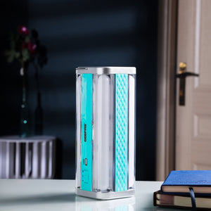 Geepas Emergency Lantern GE5595 | 100 SMD LED| Solar Input| Type-C Charging| USB Output| 1800mAh Lithium Battery | Multi-Function Rechargeable Light| 2 Years Warranty