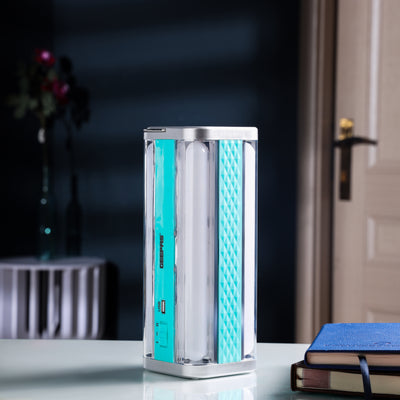 Geepas Emergency Lantern GE5595 | 100 SMD LED| Solar Input| Type-C Charging| USB Output| 1800mAh Lithium Battery | Multi-Function Rechargeable Light| 2 Years Warranty