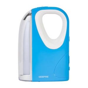 Geepas GE5596 Rechargeable Emergency Lantern |60 SMD LEDs| 4V Long-Lasting Battery| Solar DC Input| 2 Light Modes|5-Hour Runtime|Portable Durable Design|2 Years Warranty