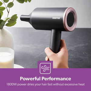 Geepas GH86061 Hair Dryer| 1800W Powerful Motor| 2-Speed & 2-Heat Settings| Cool Shot Function| Concentrator Nozzle| Hang-Up Hook| Compact & Lightweight | 2-Year Warranty