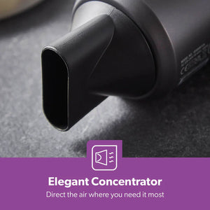 Geepas GH86061 Hair Dryer| 1800W Powerful Motor| 2-Speed & 2-Heat Settings| Cool Shot Function| Concentrator Nozzle| Hang-Up Hook| Compact & Lightweight | 2-Year Warranty