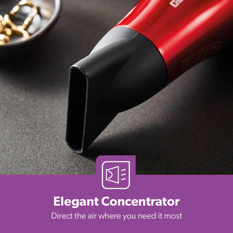 Geepas GHD86018 Hair Dryer | 2000W Powerful DC Motor | Ionic Function | Cool Shot | 2 Speeds & 3 Heat Settings | Removable Filter & Hang-Up Hook | 2 Years Warranty