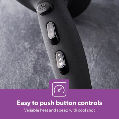 Geepas GHD86019 Ionic Hair Dryer | 2200W | Cool Shot | 2-Speed & 3-Heat Settings| Detachable Concentrator| Anti-Frizz & Smooth Finish Hair Dryer | 2 Years warranty