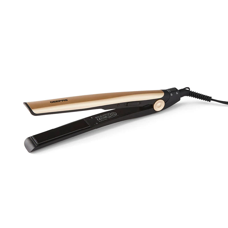 Geepas GHS86016  Hair Straightener |  28W Power| Ceramic Coated Plates| 200°C Max Temperature| PTC Heater | 360° Swivel Cord| Lockable Handle | 2 Years Warranty