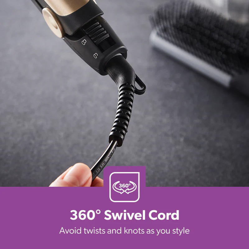 Geepas GHS86016  Hair Straightener |  28W Power| Ceramic Coated Plates| 200°C Max Temperature| PTC Heater | 360° Swivel Cord| Lockable Handle | 2 Years Warranty