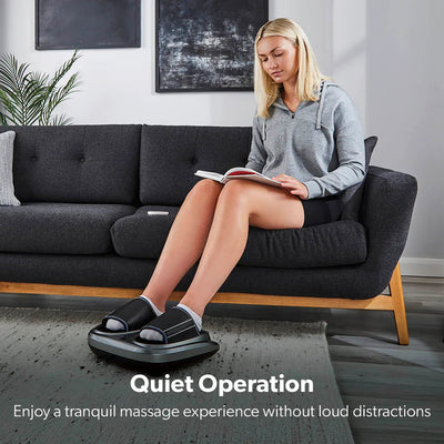 Geepas GM86098UK 4-in-1 Foot Massager | 3 Kneading Speeds | Air Compression & Heating Function| 3 Massage Modes| 15-Min Auto Timer for Foot Pain Relief| 2 Years Warranty