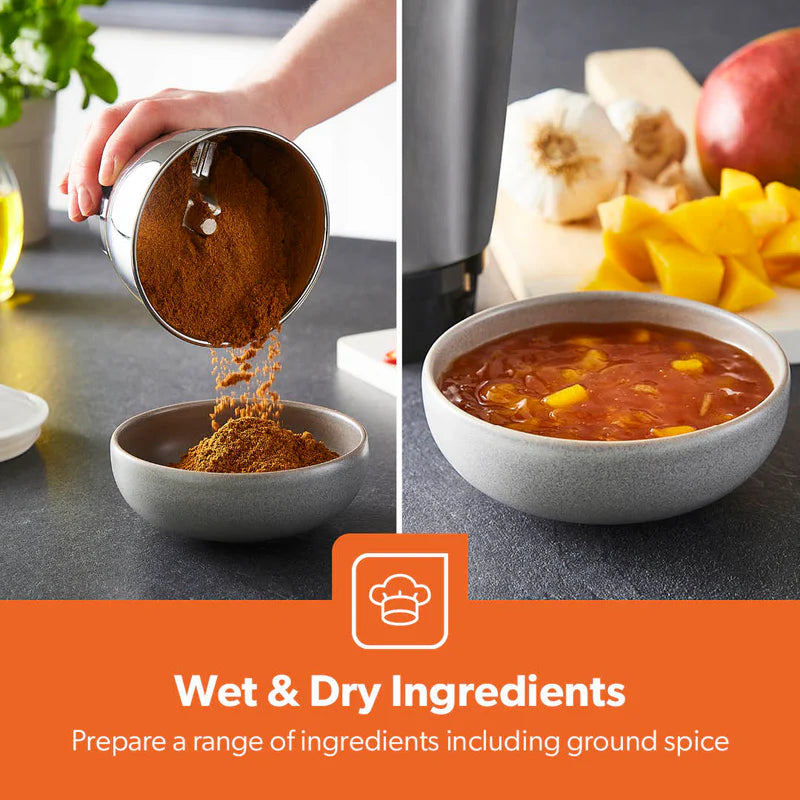 Geepas 2-IN-1 Mixer Grinder- GSB44091| 550W Powerful Motor, Stainless Steel Jars and Blade| Ergonomic Grip and Equipped with Overload Protector| Maroon, 2 Years Warranty