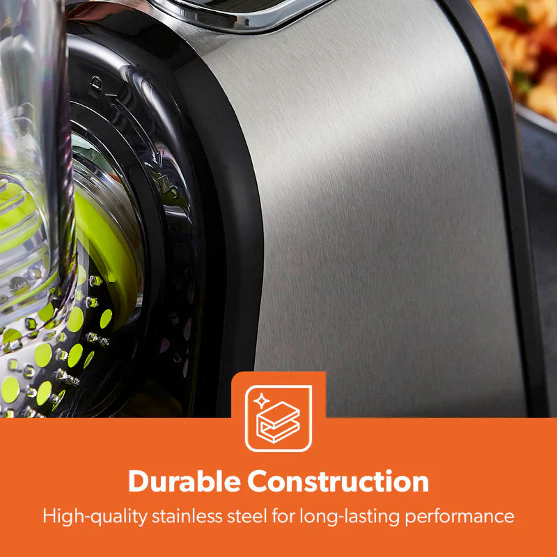 Geepas 4-in-1 Salad Maker GSM63022UK | 200W Powerful Motor | 4 Stainless Steel Cones for Effortless Slicing| Shredding, Grating & Grinding | Easy to Use |  2-Year Warranty