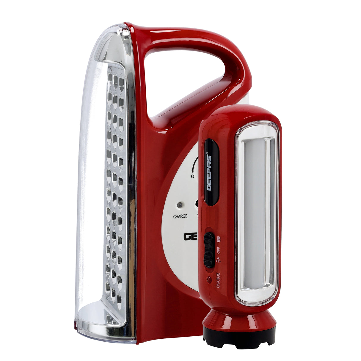 Geepas Rechargeable LED Lantern & Torch 1600mAh| Emergency Lantern with Light Dimmer Function | 36 Super Bright LEDs, 200Hours Working Lantern | Very Suitable for Power Outages |2 Years Warranty