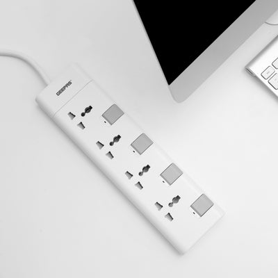 Geepas Extension Socket, 4 Ways | 3m Cord Length | GES4091 | Power Extension Socket | Multi Plug Power Cable | High Quality, Heavy Duty Power Switch