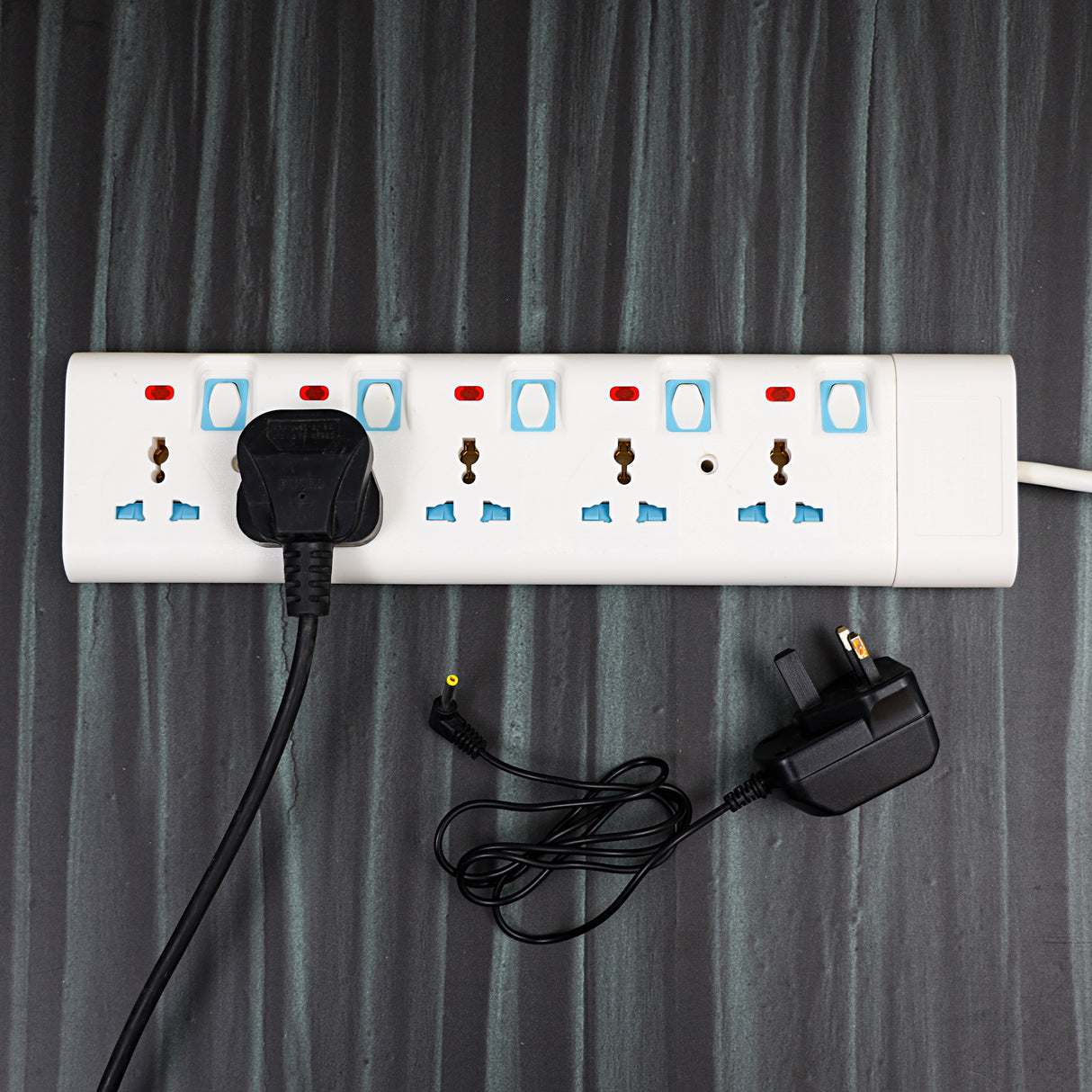 Geepas 5 Way Extension Socket 13A | 4 Power Switches with LED Indicators, 3m Extra Long Cord, Overcurrent Protection, Ideal for Home, Office & Electronic Devices