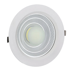 Geepas GESL55078 Round Slim 30W Downlight | COB LED Ceiling Light in Natural Cool White 6500K | Ultra Slim Design with Long Life 50,000 Burning Hours | 2 Years Warranty