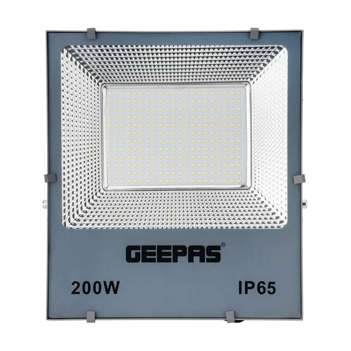 Geepas 200 W LED Flood Light- GESL55118| 16000 Lumens and 6500 K Color Temperature| 80% Energy Efficient LED Light, 270-Degree Rotating Bracket, 2 Year Warranty, Black