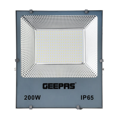 Geepas 200 W LED Flood Light- GESL55118| 16000 Lumens and 6500 K Color Temperature| 80% Energy Efficient LED Light, 270-Degree Rotating Bracket, 2 Year Warranty, Black