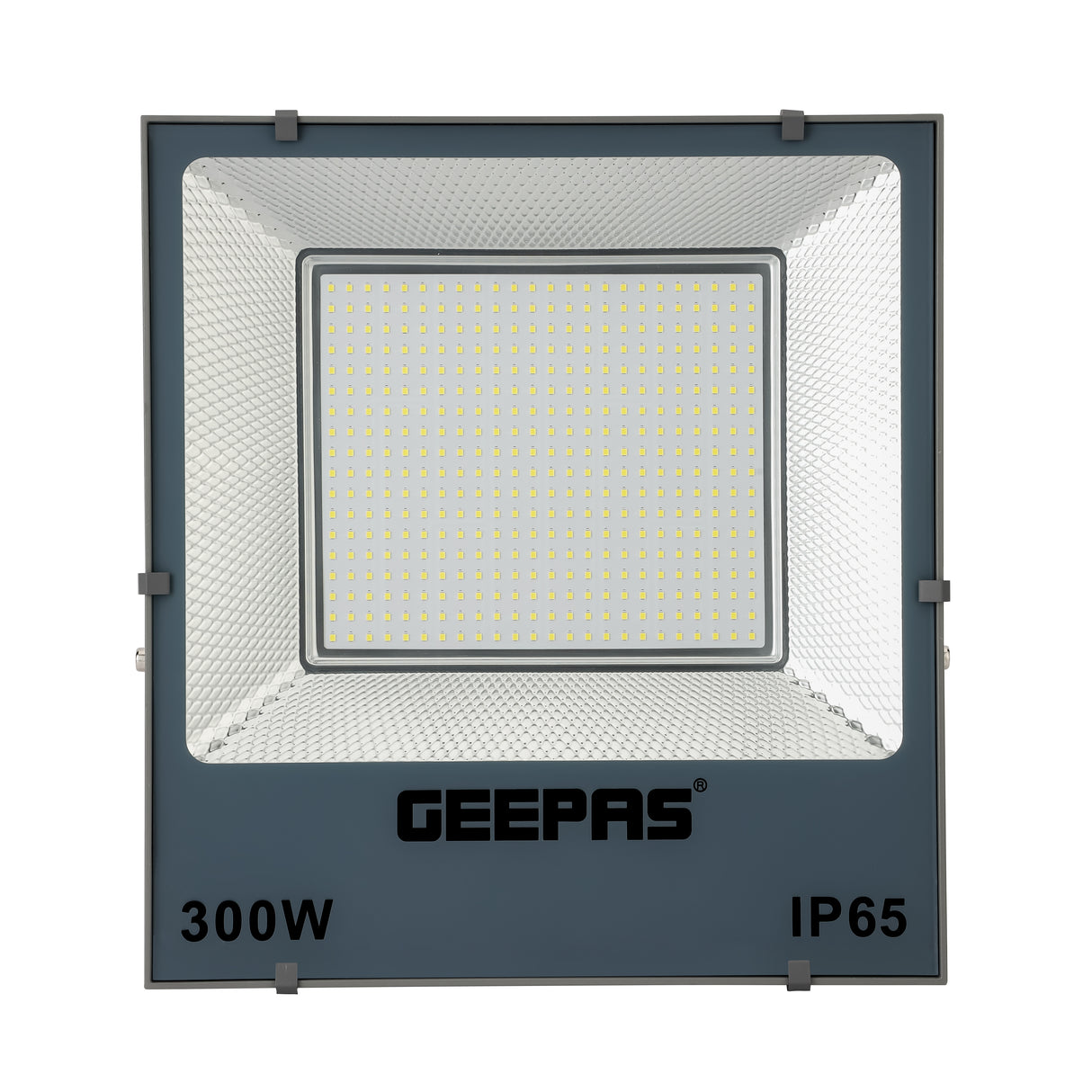 Geepas 300W LED Flood Light GESL55119, 24000 lumens, 6500K, 80% energy saving, 270° rotating bracket, ideal for outdoors, sports & parking, black, 2-year warranty