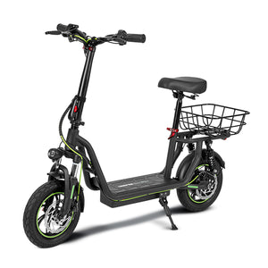 Geepas GeeBike 12" Electric Scooter with Suspension- GEST63090/ Smart and Fast, Foldable, Brake Lights/ Adjustable Speed Control, Perfect for Daily Commute