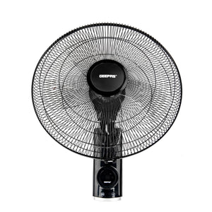 Geepas 18 Inch Wall Fan with Remote Control GF21125 | Powerful Copper Motor| 3 Speed Settings| 5 AS Blades| Oscillation| 7.5h Timer| Self-Protection| 2 Years Warranty