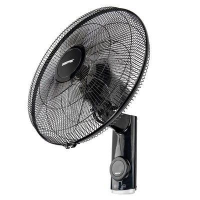 Geepas 18 Inch Wall Fan with Remote Control GF21125 | Powerful Copper Motor| 3 Speed Settings| 5 AS Blades| Oscillation| 7.5h Timer| Self-Protection| 2 Years Warranty