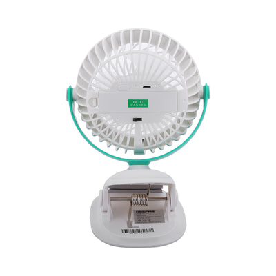 Geepas GF21137 Rechargeable Clip Fan with Light | Portable 2-in-1 Cooling Fan & LED Lamp | USB Charging |Adjustable Tilt | Grip Clip | 7 Hours Working | 2 Years Warranty