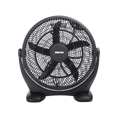 Geepas GF21138 18-Inch Box Fan | Powerful 5-Blade Design | Adjustable 3-Speed Settings | Energy Efficient Cooling | Quiet Operation for Home & Office| 2 Years Warranty