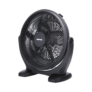 Geepas GF21138 18-Inch Box Fan | Powerful 5-Blade Design | Adjustable 3-Speed Settings | Energy Efficient Cooling | Quiet Operation for Home & Office| 2 Years Warranty