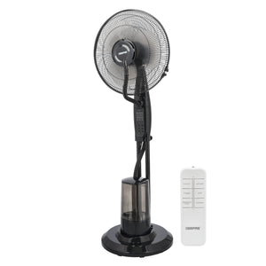 Geepas 16” Mist Fan with Remote Control | Powerful Cooling & Humidifying Solution | Adjustable Speed | Large Water Tank | Oscillation Function |  2 Years Warranty