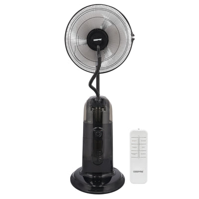 Geepas GF21161 16-Inch Mist Fan with LCD Display | 3 Wind Speeds| 3 Cooling Modes| 7.5-Hour Timer| 2L Water Tank| Remote Control| 100% Copper Motor| 2 Years Warranty