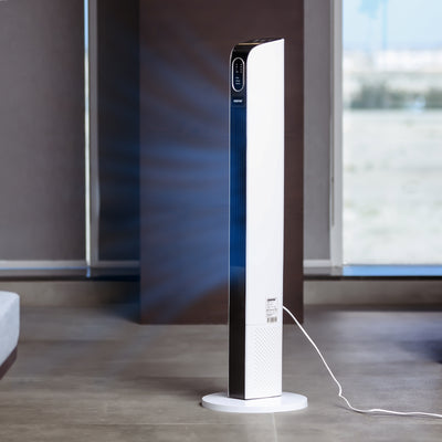 Geepas GF21167 Digital Tower Fan | 3 Wind Modes & 3 Speed Settings | Remote Control | 10-Hour Timer | LED Display | Powerful Airflow |  Safe Operation| 2 Years Warranty