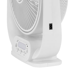 Geepas GF21189 Rechargeable 12-Inch Table Fan | Built-in LED Light | USB & Solar Charging Input| 3 Speed Settings| Long Battery Backup| Portable Design| 2 Years Warranty