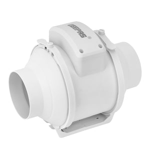 Geepas GF21191 4-Inch Inline Exhaust Fan | Low Noise Ventilation Fan with 2 Speed Settings| 23 W Powerful Motor| Durable Design | Rust-Free Body | 2 Years Warranty