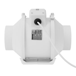 Geepas GF21191 4-Inch Inline Exhaust Fan | Low Noise Ventilation Fan with 2 Speed Settings| 23 W Powerful Motor| Durable Design | Rust-Free Body | 2 Years Warranty