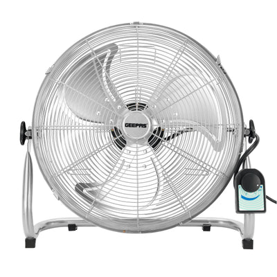 Geepas GF21196 18" Industrial Metal Floor Fan | 150W Copper Motor