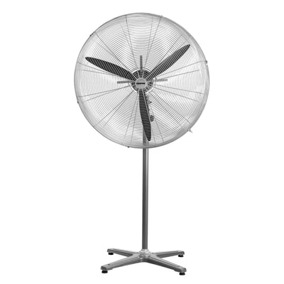 Geepas GF21198 26 Inch Industrial Pedestal Fan | 210W Copper Motor | 650mm 3 Metal Blade Fan with Oscillation | 3 Speeds| Adjustable Height | Heavy Duty Cooling Airflow