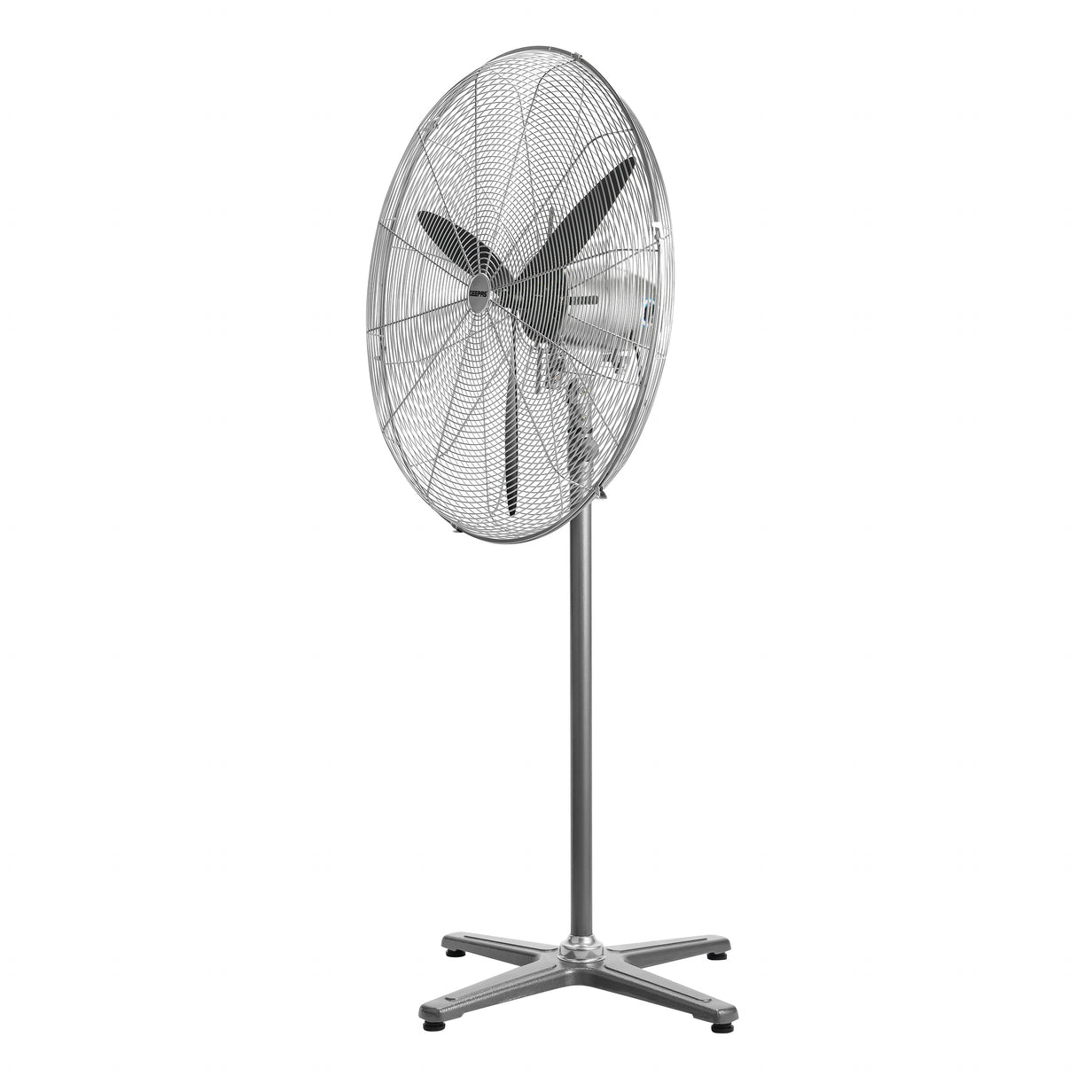 Geepas GF21198 26 Inch Industrial Pedestal Fan | 210W Copper Motor | 650mm 3 Metal Blade Fan with Oscillation | 3 Speeds| Adjustable Height | Heavy Duty Cooling Airflow