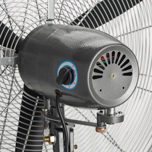 Geepas GF21198 26 Inch Industrial Pedestal Fan | 210W Copper Motor | 650mm 3 Metal Blade Fan with Oscillation | 3 Speeds| Adjustable Height | Heavy Duty Cooling Airflow