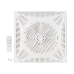 Geepas Grid Fan GF21201 | 14" Rust-Free Fan with 3-Speed Remote, Ionizer & Timer | 1230 RPM, ABS Body, Durable Cooling for Large Rooms | White, 2-Year Warranty