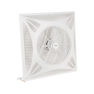 Geepas Grid Fan GF21201 | 14" Rust-Free Fan with 3-Speed Remote, Ionizer & Timer | 1230 RPM, ABS Body, Durable Cooling for Large Rooms | White, 2-Year Warranty