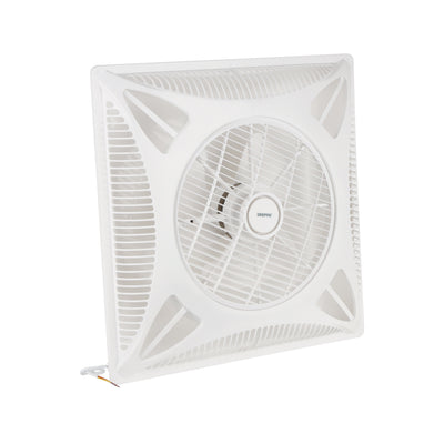 Geepas Grid Fan GF21201 | 14" Rust-Free Fan with 3-Speed Remote, Ionizer & Timer | 1230 RPM, ABS Body, Durable Cooling for Large Rooms | White, 2-Year Warranty