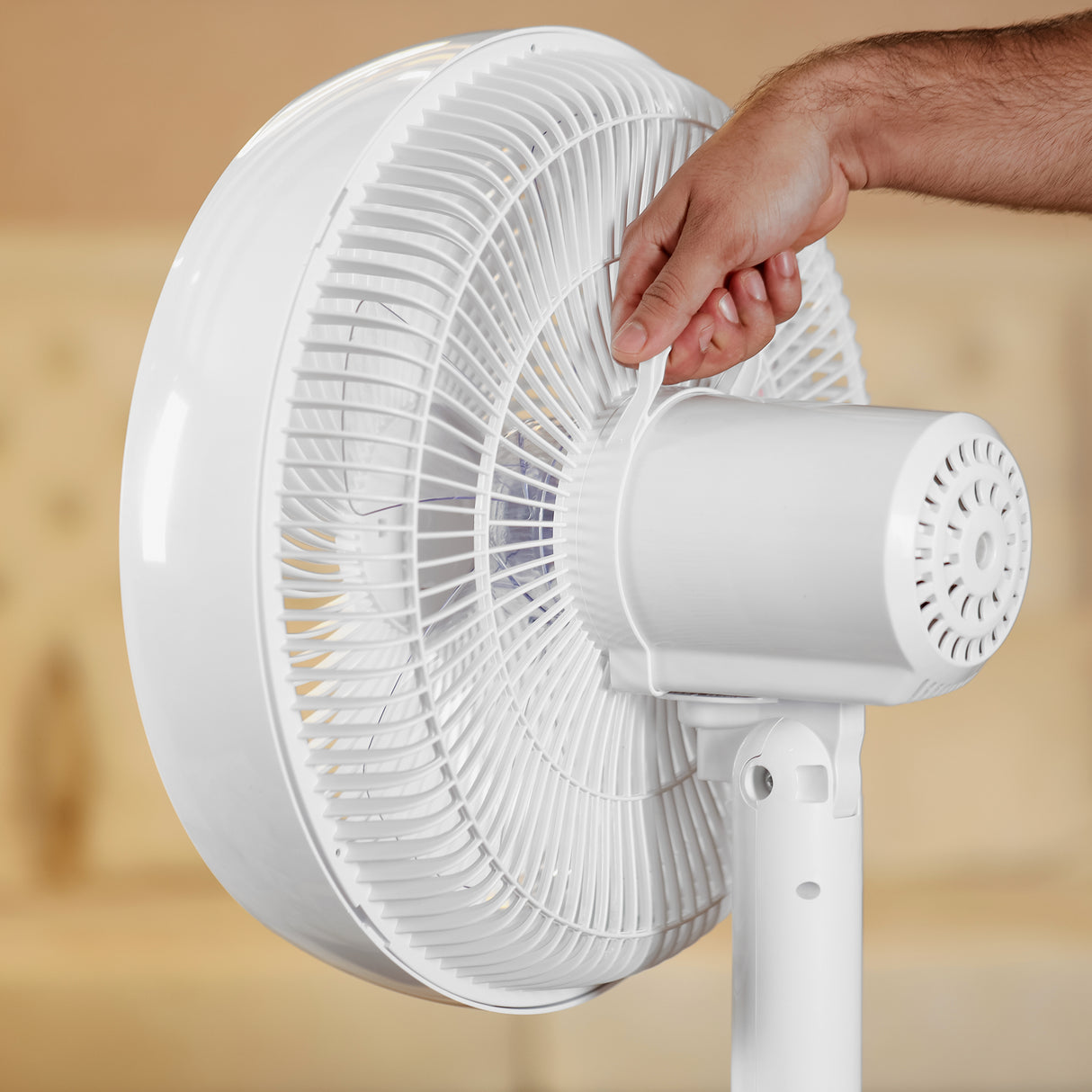 Geepas 14" Desk Fan GF21202 | Korean Style Table Fan with 3 Speeds, Wide Angle Oscillation & Powerful 60W Motor for Efficient Cooling | 2 Years Warranty