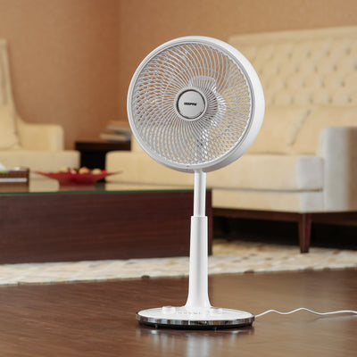 Geepas 14" Desk Fan GF21202 | Korean Style Table Fan with 3 Speeds, Wide Angle Oscillation & Powerful 60W Motor for Efficient Cooling | 2 Years Warranty
