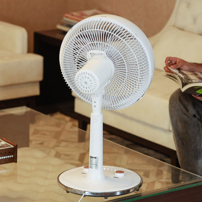 Geepas 14" Desk Fan GF21202 | Korean Style Table Fan with 3 Speeds, Wide Angle Oscillation & Powerful 60W Motor for Efficient Cooling | 2 Years Warranty