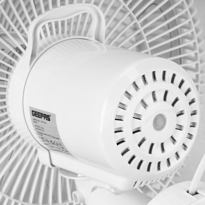 Geepas GF21203 14" Wall Fan | Korean Style, 3-Speed Controls, Pull Cords, Wide Angle Oscillation, 60W Motor, High Performance, White, 2-Year Warranty