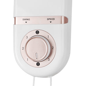 Geepas GF21203 14" Wall Fan | Korean Style, 3-Speed Controls, Pull Cords, Wide Angle Oscillation, 60W Motor, High Performance, White, 2-Year Warranty