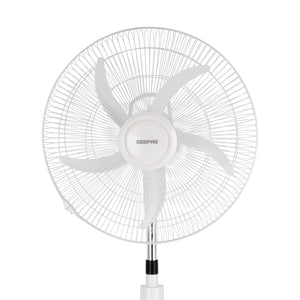 Geepas GF21219 18 Inch Rechargeable Stand Fan | Remote Control | Solar Input |LED Night Light| Powerful Motor for Home Backup Cooling Use During Power Cuts Daily Use