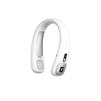 Geepas Portable Neck Fan- GF21227/ 6 H Working Time, 3 Speed Levels/Digital Display, Lightweight, Indoor and Outdoor Use/ Silent, Safe and Secure/ White, 2 Years Warranty