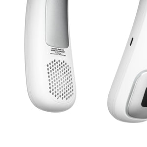 Geepas Portable Neck Fan- GF21227/ 6 H Working Time, 3 Speed Levels/Digital Display, Lightweight, Indoor and Outdoor Use/ Silent, Safe and Secure/ White, 2 Years Warranty