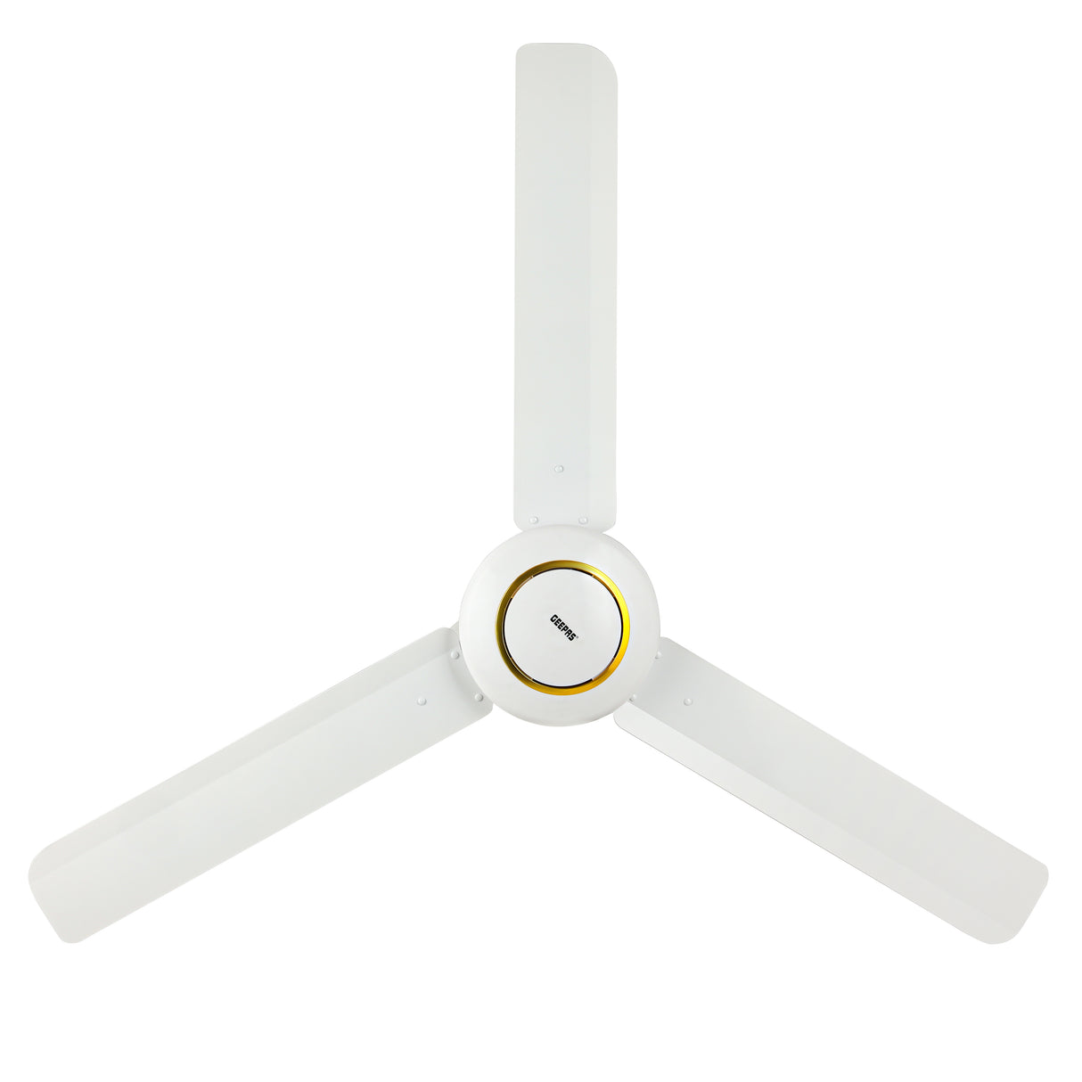 Geepas 56" Ceiling Fan- GF3012/ with 5 Speed Regulator Control, High Performance Copper Motor for Wind/ Ideal for Home, Office, Apartment, Etc./ 5 Years Warranty, White