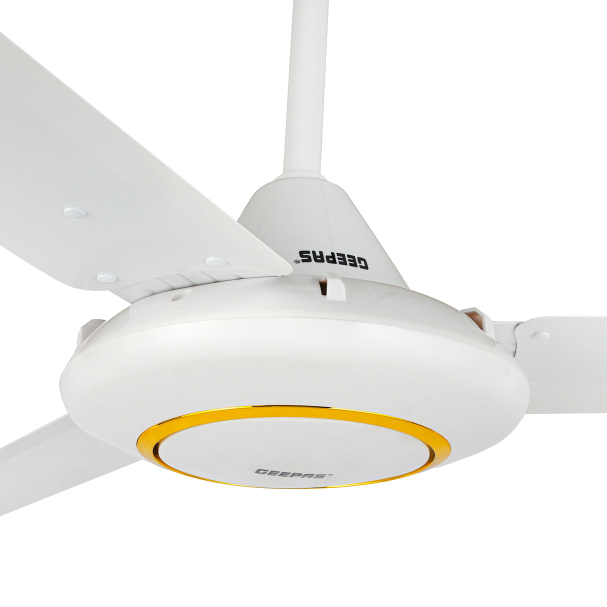Geepas 56" Ceiling Fan- GF3012/ with 5 Speed Regulator Control, High Performance Copper Motor for Wind/ Ideal for Home, Office, Apartment, Etc./ 5 Years Warranty, White